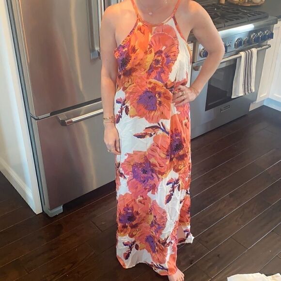 Yumi Kim Floral Maxi- coral cosmo - Picture 1 of 4